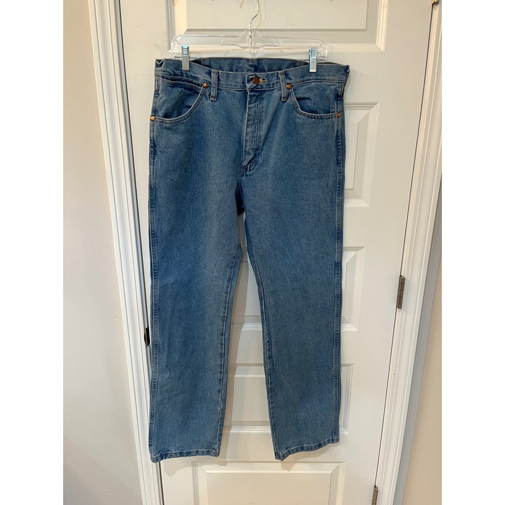Wrangler Cowboy Cut Original Fit Jeans Mens 34x32 Antique Wash Denim Classic‎